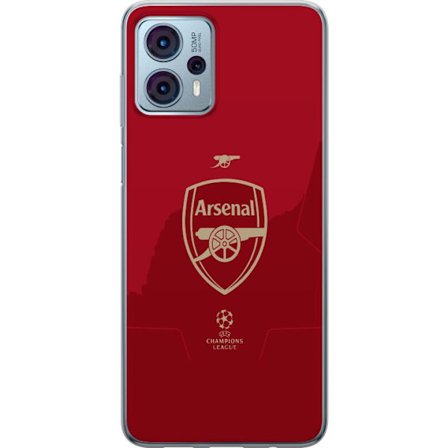 Motorola Moto G23 Genomskinligt Skal Arsenal fotboll klubb England Premier League ung trupp offensiv stil teknisk fotboll och snabb utveckling