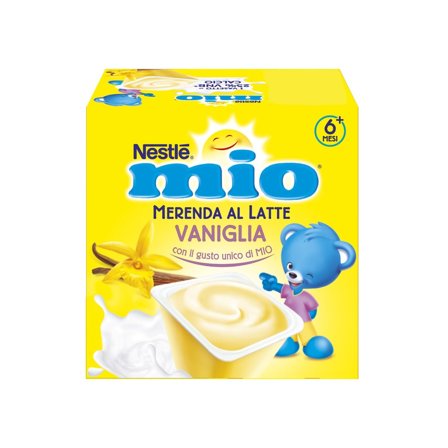 Nestlé Mio Merenda Al Latte Vaniglia 4 Vasetti da 100g