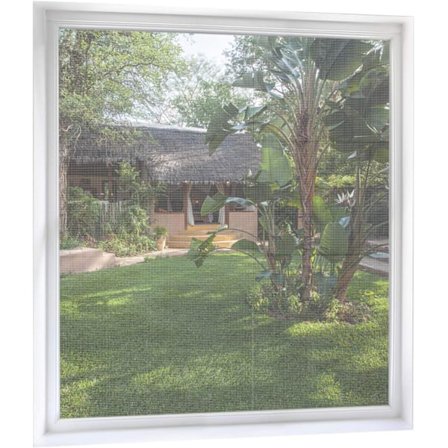 Klippbar vindusmyggnett 150cm*200cm, 2-pakning, myggnett mot insekter med klebestripe, uten boring, gjennomsiktig hvit