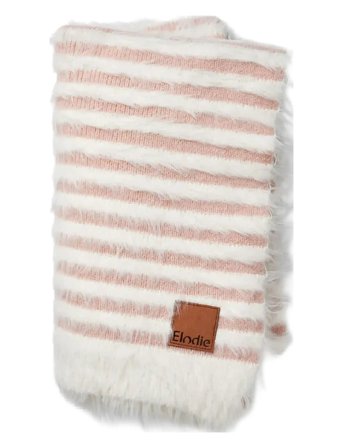 Elodie Details Furry Knit Blanket - Faded Rose - Pink - ONE SIZE
