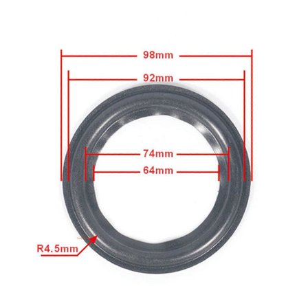 4/5/6,5/8/10/12 tommer højttaler skum surround subwoofer woofer cirkel kant skum forbedre lydkvalitet kompatibel med bærbare enheder rød 10 tommer