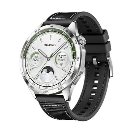 Nylon Silikon Lærreim For Huawei Watch GT4 46mm
