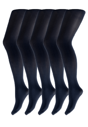 Decoy Strumpbyxor | Mikrofiber 5-pack 40 Denier Marin Leggings Dam Blå M-L