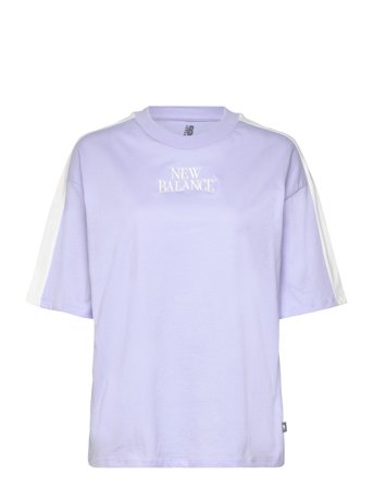 New Balance Linear Heritage Oversized T-Shirt - Purple - S