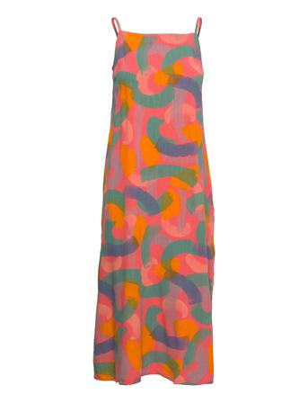 Brushstrokes Strap Straight Dress Patterned Bobo Choses
