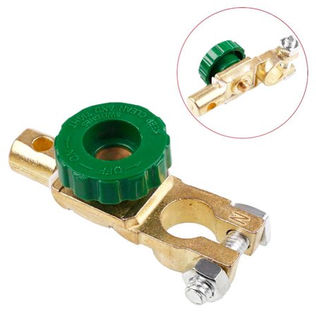 Universell batteripol med skruvklämma (med strömbrytare), terminal för kablar, batteripol