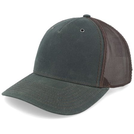 Richardson - Grön trucker Keps - 112wh Hawthorne Split Dark Olive/Coffee Trucker @ Hatstore