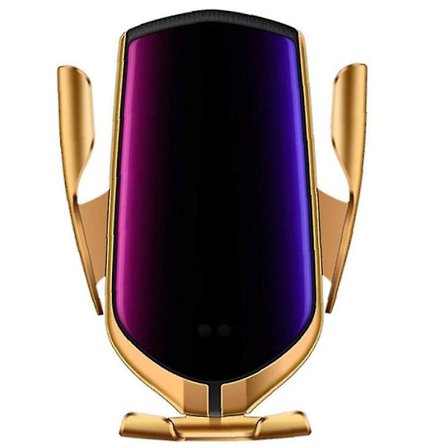 Langaton auton laturi Automaattinen kiinnitys Langaton laturi R1 Nopea lataus Automaattinen puhelimen pidike, auton lataus (keltainen)