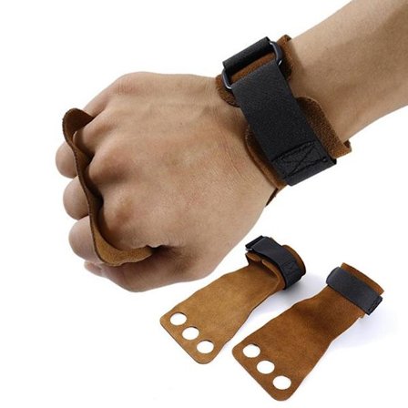 2 stk Lærgymnastikkgrep Antiskli Kroppsbygging grep Vektløfting Pull Up Bar Treningshåndflatebeskyttelseshansker