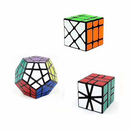Speed Cube Magic Puzzle Set Uregelmessig Speed Cube Bundle (fisher +sq1+megaminx Cube)