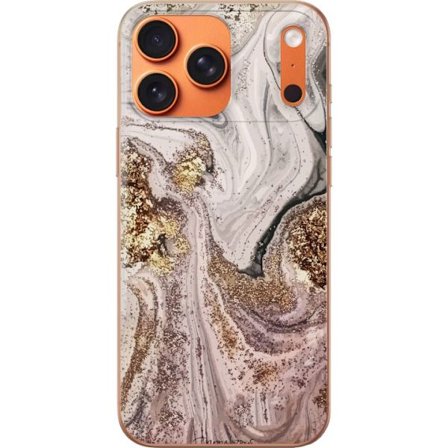 Kompatibelt Mobildeksel til Apple iPhone 17 Pro Max Beige guldmarmor luksuriøs design med myke linjer og metallisk glans inspirert av elegant interiør