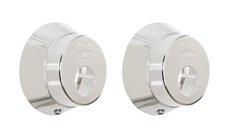 ASSA 3212S Låsekassetilbehør til rund cylinder Mat børstet messing, Dør- & vinduesbeslag