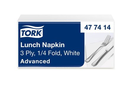 TORK Servett Lunch Mjuk 3-lags vit 150/fp - Lyreco - Kök och servering - Servetter och dukar - Servett - 3-lagers