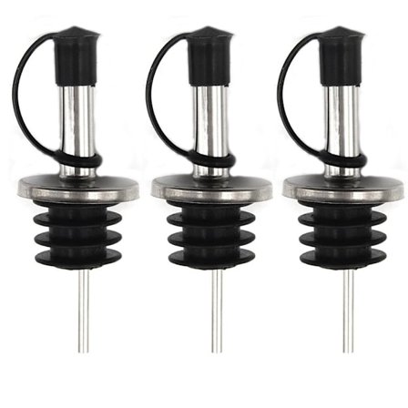 3-pack Droppkork i rostfritt stål med kork