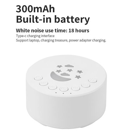 IC Baby Sleep Sound Player Bärbar Vit Brusmaskin Sömn Hjälpmedel