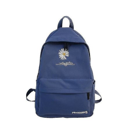 New Solid Backpack Girl School Bags For Teenage School Bag Nylon Daisy Printing Bag Black