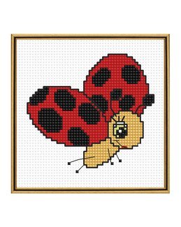 Broderikit Billede Mariehøne - Luca-S