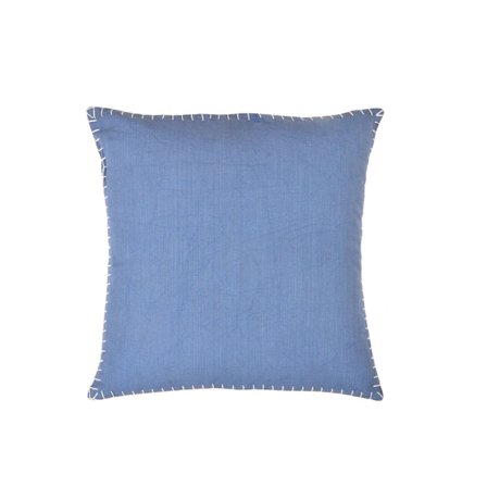 Sininen puuvillakoristetyyny 45x45 cm
