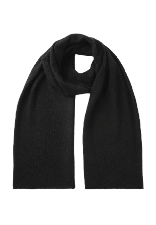 Å WOMAN Halsduk med rullad kant IRMA Halsdukar & scarves Svart ONESIZE