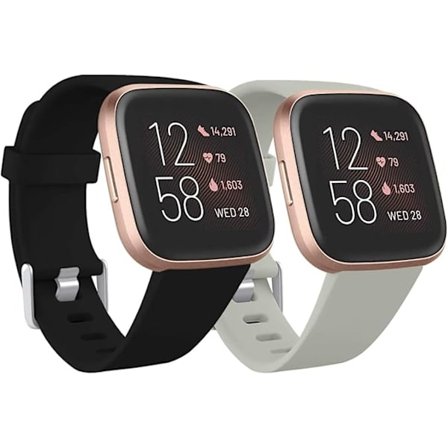 Kompatibel med Fitbit Versa Armband/Fitbit Versa 2 Armband, Mjukt Silikon Sport Ersättningsarmband för Fitbit Versa 2/Fitbit Versa Lite/Versa