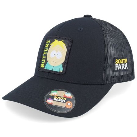 South Park - Svart Keps - Leopold Butters Patch Black Trucker @ Hatstore