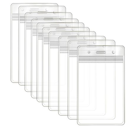 1/5/10 stk. Gjennomsiktig Kortbeskyttelse Kreditt Førerkort Kort Oppbevaringsdeksel Lomme Gjenlukkbar Vertikal ID-kort Badgeholder