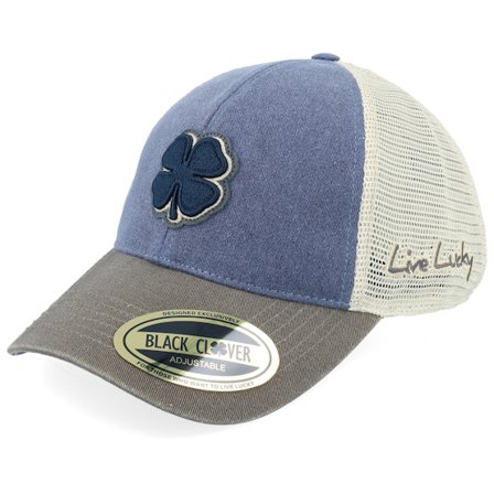 Black Clover - Azul trucker Gorra - Two Tone Vintage 33 Navy/Stone Trucker @ Hatstore