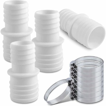 4 st slangkopplingar för pool, slangkoppling med slangklämmor, 32 mm till 38 mm slangkoppling för pool, slangadapter för pool, slang A