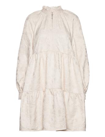 Jasmine, 1689 Drapy Jacquard Dresses Summer Dresses Creme STINE GOYA*Betinget Tilbud