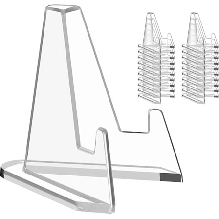 Korthållare, Akryl Staffli Stativ Mynt Display Staffli Hållare, Baseboll Sportkort Stativ Handel Graderad Namnskylt Stativ - 12/36st