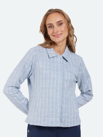 SIGNATURE - Boucle Jakke - Lys Blå