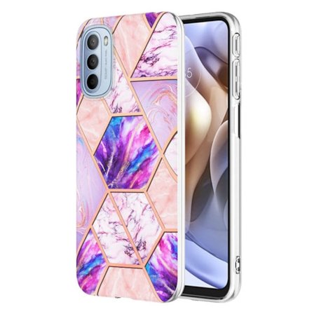 Marmormotiv Motorola Moto G41 / Motorola Moto G31 skal - Ljust Lila