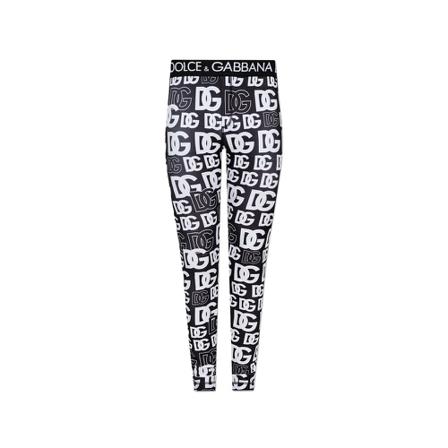Dolce & Gabbana Leggings with logo Sort, Herre Bukser