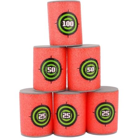 6-pakke EVA Foam Target Refill Dart for N-Strike Elite Series Blasters, 6,2 cm