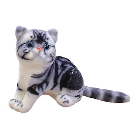 Katt Gosedjur Barn Gosedjur Katt Realistiska plysch Katt Gosedjur Söta Tabbys Leksak För Pojkar Barn Fest Favors Hud