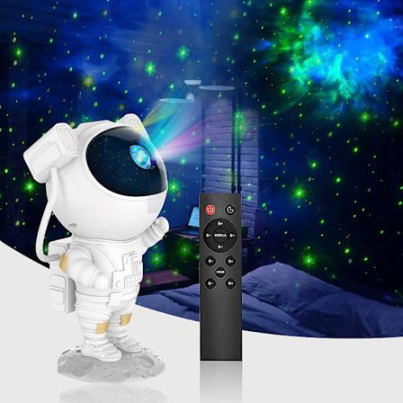 Astronaut Galaxy Projektor Stjernehimmel Natlampe, Astronaut Stjerneprojektor Med Nebula, Timer Og Fjernbetjening, Stjernelampe Til Soveværelse Og 