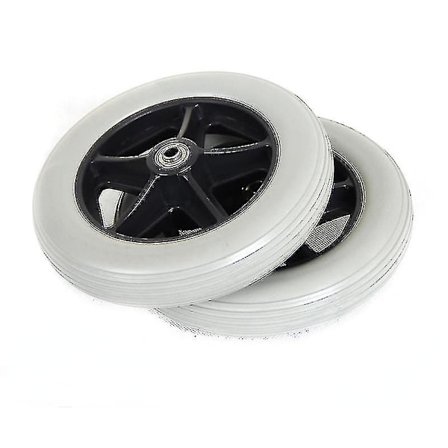 2 stk. 7 tommer indre huldiameter 8mm hjul udskiftning til kørestole, rollatorer, rollatorer og mere Shibaod