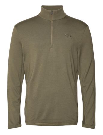 Men Original Ls Half Zip Sweat-shirt Tröja Grön Icebreaker