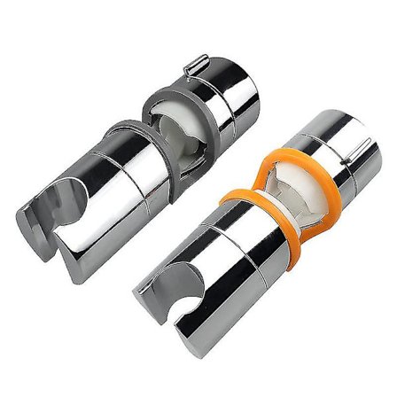 Käsisuihkun telineen vaihtopyöreä liukusauva seinäkiinnitys pidike kylpyhuone kromi (2 kpl - hopea)