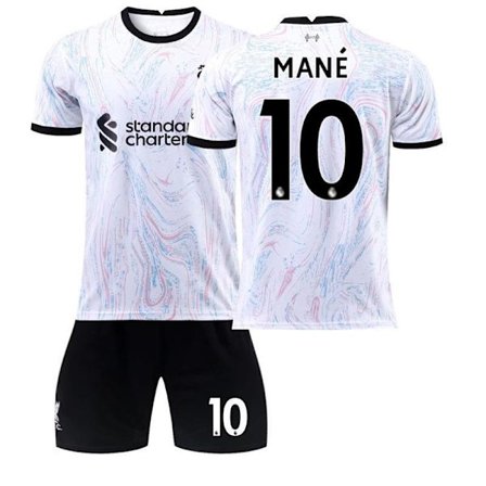 22-23 bortatröja 11 Salah grå och vit fotbollsuniform set Nr 9 Firmino tröja med strumpor