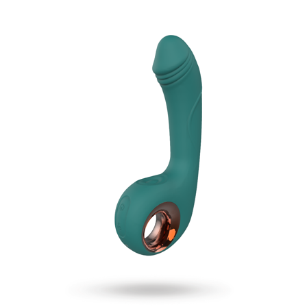 Green Rechargeable G-Spot Vibrator - Sustainable Pleasure