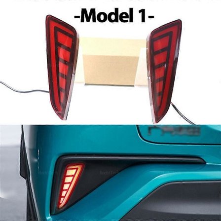 Auton vilkkuva LED-heijastin takasumuvalo takapuskurin jarruvalo Toyota C-HR CHR 2016-2020