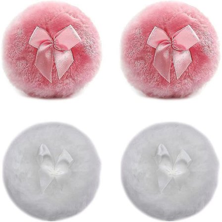Fluffiga Plysch Baby Bow Body Torra Puff Fiber 4 Stycken