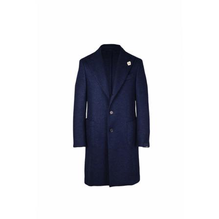Lardini, Single-Breasted Coats Blauw, Heren, Maat:L