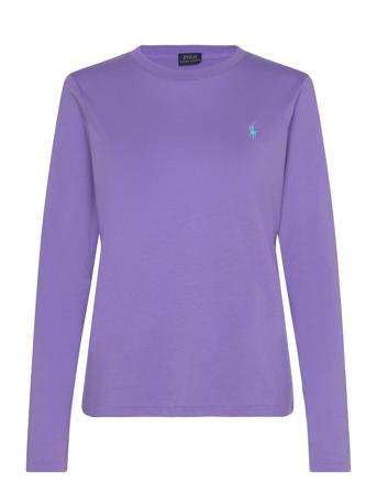 Long-Sleeve Jersey Crewneck Tee Tops T-shirts & Tops Long-sleeved Purple Polo Ralph Lauren