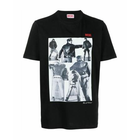 Diesel, T-Shirts Zwart, Heren, Maat:L