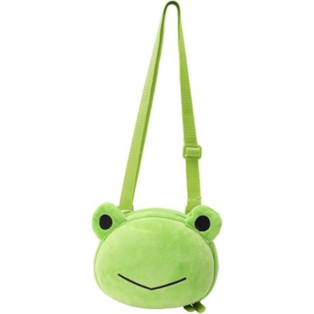 3D Cartoon Kids Girls Purse for Toddler Kids Cross body Bags (Frog)