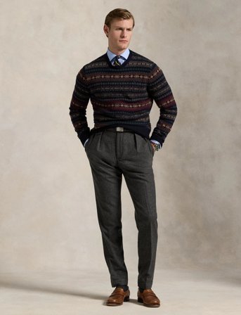 Polo Ralph Lauren Fair Isle Wool Sweater - Navy - S