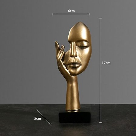 Abstrakt statue desktop ornamenter GULD C C