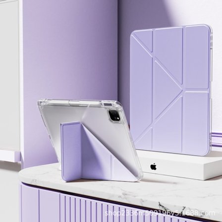 Etui for iPad Pro 2020/2021/2022 12.9" Lavendel Lilla Y-Fold Multi-Vinkel Støtte 10. tommer